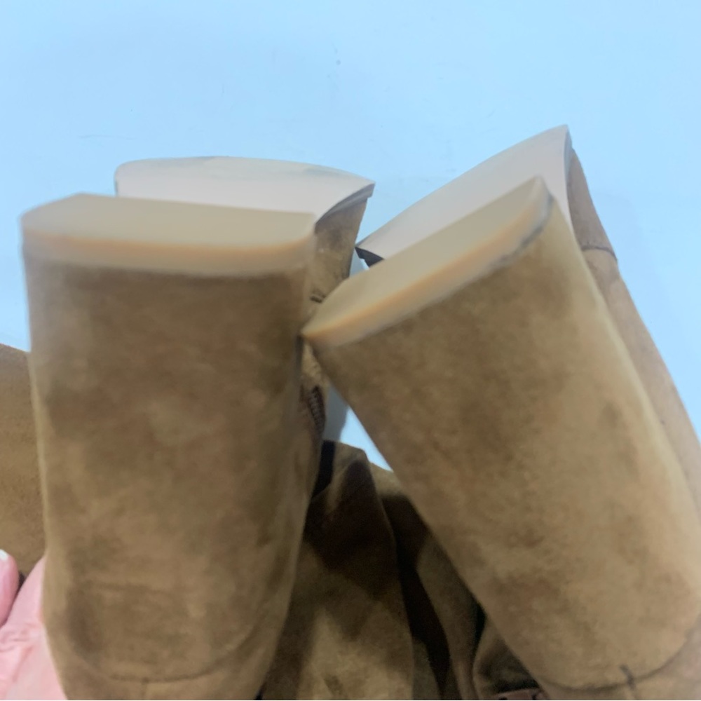 STEVE MADDEN rust/tan suede size 11 over the knee boots suede heel Tava style - Picture 12 of 16